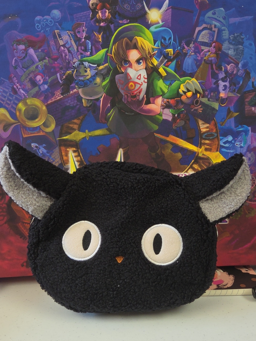 Plush Black Cat Kids Toy Pouch - Soft Sherpa Plush Kiki Studio Ghibli